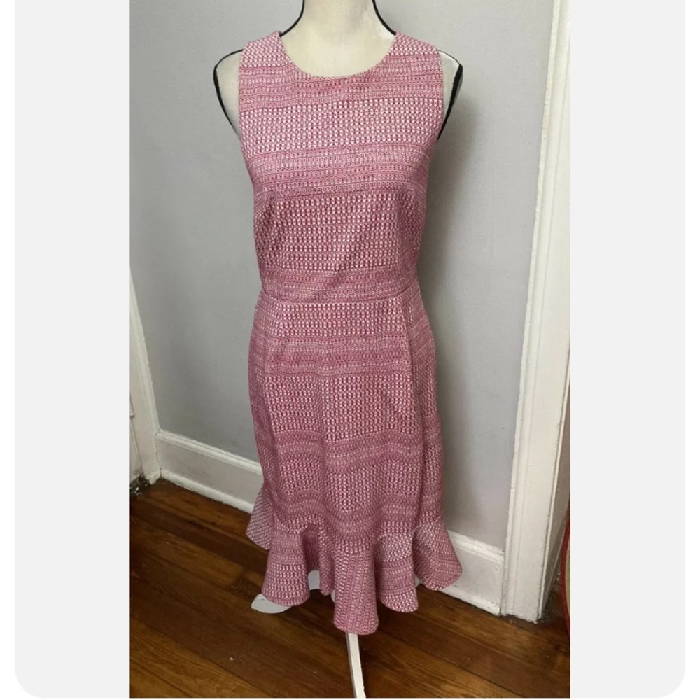 9-28 Banana Republic red dress tulip hem open back NWT 6 sleeveless